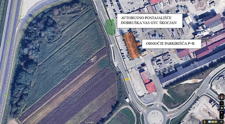 Prikaz območja pri GTC Škocjan v Dobruški vasi